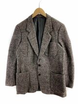 HARRIS TWEED ハリスツイード ウール100% チェック テーラード ジャケット size5/ブラウン系 ◇■ ☆ eaa9 メンズ_画像1