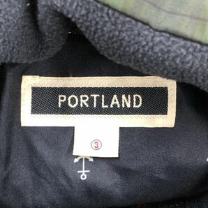 PORTLAND ポートランド チェック フード付き ダウン コート size3/グリーン×ネイビー ◇■ ☆ eaa9 レディースの画像7