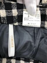 CORDIER コルディア ウール混 チェック柄 Aライン 台形 スカート size40/黒系 ◇■ ☆ eaa9 レディース_画像5