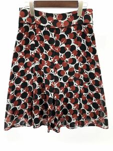 Reflect Reflect total pattern skirt size9/ black × red ## * eaa9 lady's 