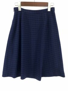 INDIVI インディヴィ 総柄 スカート size36/紺 ◇■ ☆ eaa9 レディース