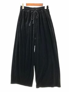 LOWRYS FARM Lowrys Farm velour Easy wide pants sizeF/ black *# * eab5 lady's 