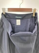 Aquascutum アクアスキュータム ウール混 Aライン 台形 スカート size10/紺 ■■ ☆ eab5 レディース_画像3