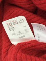 23区 ウール混 リブ タートルネック ニット セーター size38/赤 ◇■ ☆ eab5 レディース_画像6