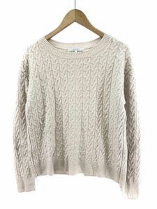 UNTITLED Untitled wool . cashmere . cable braided knitted sweater size2/ beige group *# * eab5 lady's 