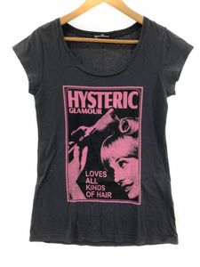 HYSTERIC GLAMOUR ヒステリックグラマー Tシャツ sizeF/チャコールグレー ■◆ ☆ eab5 レディース