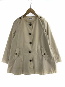 NATURAL BEAUTY BASIC ナチュラルビューティーベーシック ノーカラー コート sizeS/ベージュ ■◇ ☆ eac2 レディース