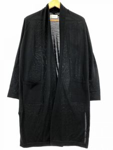 PARIGOT パリゴ ウール100% ショール カーディガン size38/黒 ◇■ ☆ eac2 レディース