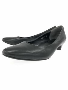 LES MUES low heel pumps size24.5/ black ## * eac2 lady's 