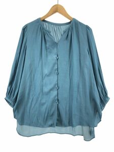 MICHEL KLEIN Michel Klein blouse shirt size38/ blue series #* * eac2 lady's 