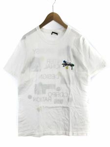 STUSSY ステューシー ロゴプリント Tシャツ sizeM/白 ■◆ ☆ eac2 メンズ