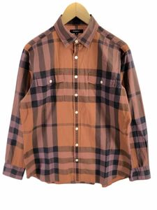 BURBERRY バーバリー チェック シャツ sizeM/ブラウン系 ■■ ☆ eac2 メンズ