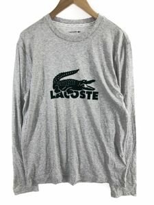 LACOSTE ラコステ プリント カットソー sizeS/グレー ■◇ ☆ eac2 レディース