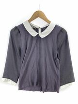 LAURA ASHLEY ローラ アシュレイ 襟付き カットソー sizeS/パープル ■◇ ☆ eac2 レディース_画像1