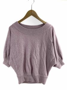 JILLSTUART Jill Stuart Anne gola. lame do Le Mans knitted sweater sizeM/ lavender *# * eac2 lady's 