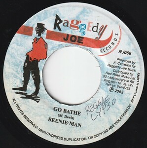 JA盤7"★Beenie Man★Go Bathe★Reggaelypso Riddim★2003年★Raggedy Joe★Red Rose★超音波洗浄済★試聴可能