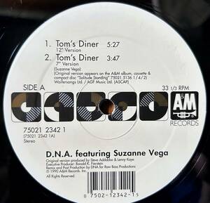 US盤12&#34;★D.N.A. feat Suzanne Vega★Tom's Diner★90年★超音波洗浄済★試聴可能