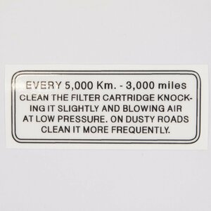 Sticker for air filter -LAMBRETTA- LI (3rd series) LIS SX TV (3rd series) J125 ランブレッタ エアーフィルターステッカー