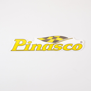 Sticker PINASCO logo yellow l=160mm w=40mm ピナスコ ロゴ ステッカー デカール シール VESPA ベスパ Lambretta ランブレッタ ピアジオ