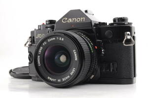 動作品 キャノン Canon A-1 レンズ NEW FD 24mm f2.8 黒 ブラック MF 一眼レフ フィルムカメラ 管K5466