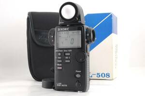 動作品 セコニック SEKONIC L-508 ZOOM MASTER ズームマスター デジタル 露出計 カメラアクセサリー 箱 ケース付 管80K5567