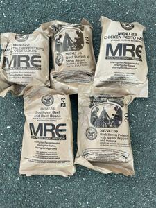 アメリカ軍　戦闘糧食　MRE 米軍放出品　製造年不明　コレクション　　5個セット