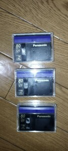 Panasonic　パナソニック　DVM80　 ミニDVテープ　標準80　LP120　3セット　3本　まとめて　