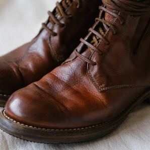 美品GUIDI グイディ military boots goat full grain 茶38の画像6