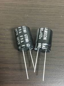 [未使用] 電解コンデンサ 63V 680uF 2個セット