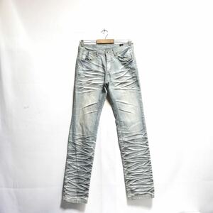 Rare【semantic design】splash tornado coating/denim pants/y2k vintage/セマンティックデザイン/スプラッシュ デニム パンツ/蜂の巣 鬼