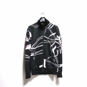 希少【Yohji Yamamoto adidas Y-3 ヨウジヤマモト アディダス】ライトニング ロゴ 総柄/ジャージ トラックジャケット/ジャケット ブルゾン