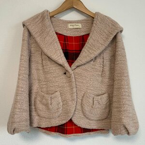 franche lippee フランシュリッペ シェリーラファム 起毛ウール ジャケット M ベージュ レディース 冬 美品