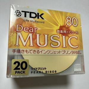 【未開封】TDK CD-R 80分 20枚 DearMUSIC 音楽用 CD-R インクジェットプリンタ対応　