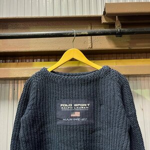 90s ヴィンテージ RALPH LAUREN POLO SPORT サマーニット コットンセーター Mサイズ ラルフローレン ポロスポーツ digjunkmarket