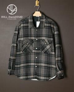 XP08　ドイツ　BLACK CANNON　シャツ　メンズ　L　ウールジャケット　ウールシャツ　綿　厚手　ウール　カジュアル　保温　秋冬