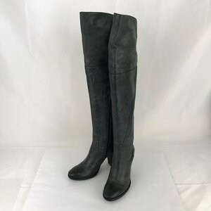 [USED] ALBERTO FERMANI Alba -toferu Magni knee high boots 37 boots black group leather 24cm