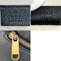 美品 GUCCI グッチ ボディバッグ ウエストポーチ バッグ シェリーライン ブラック レザー メンズ レディース ファッション 530412 USED_画像10