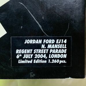 MINICHAMPS 1:18 JORDAN FORD EJ 14 N. MANSELL REGENT STREET PARADE ミニチャンプス ナイジェル・マンセル ジョーダン フォード F1の画像4