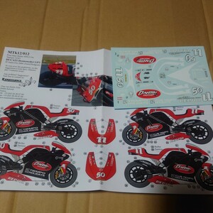 ②メーカー不明 1/12 Ｔ社対応デカール DUCATI デスモセディチ GP3 D'Antin Fin 2004