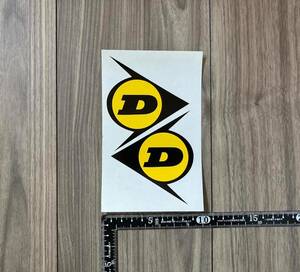 送料無料 DUNLOP ダンロップ カッティング ステッカー デカール ペア セット イエロー