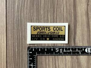 ★送料無料★LUCAS SPORTS COIL ルーカス ステッカー ゴールド