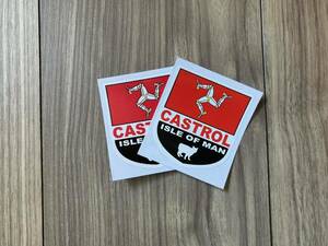 ★送料無料★CASTROL ISLE OF MAN カストロール マン島 ステッカー デカール 2枚セット