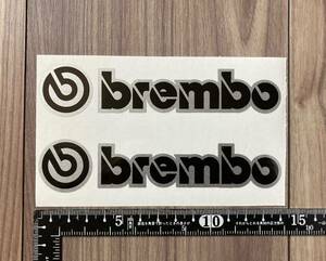 ★送料無料★BREMBO ブレンボ ラミネート ステッカー シール デカール 2枚セット ブラック&シルバー