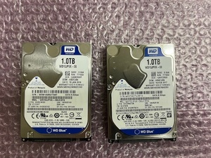 ★送料無料★2.5インチHDD【WesternDigital WD10JPVX-08】1TB 2個セット 計2TB 