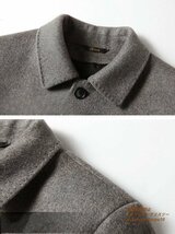 超美品 メンズコート カシミヤ ビジネスコート チェスターコート セレブ*WOOL 紳士ダウン ロングコート 厚手 ウール アウター ブラック 2XL_画像5