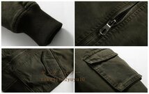 新品 フライトジャケット秋冬 メンズ ジャンパー MA-1 ブルゾン 上質刺繍ワッペン裏ボア バイクウェア ミリタリー スカジャン ブラック XL_画像5