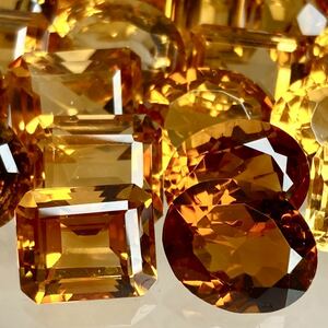 大量!!●天然シトリンおまとめ 300ct●j ルース 裸石 宝石 ジュエリー jewelry citrine 黄水晶 クォーツ 