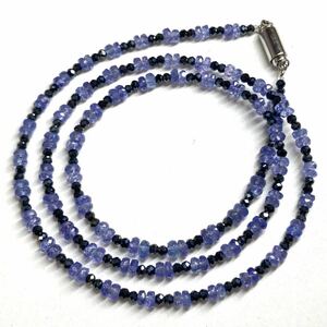 ［タンザナイトネックレス］j ◎重量約12.5g 約57.0cm tanzanite necklace ジュエリー necklace 石付 宝石 色石 DC0/DE0