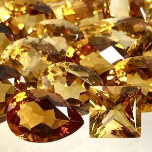 大量!!●天然シトリンおまとめ 300ct●j ルース 裸石 宝石 ジュエリー jewelry citrine 黄水晶 クォーツ 