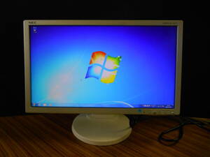 動作品　NEC 　MultiSync 　LCD-E201w 　20型ワイド液晶モニター　WSXGA 　　VGA,DVI,DisplayPort 　縦横回転機能